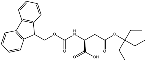 (2S)-4-[(4-ethylheptan-4-yl)oxy]-2-({[(9H-fluoren-9-yl)methoxy]carbonyl}amino)-4-oxobutanoic acid Struktur