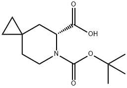 (R)-6-(tert-butoxycarbonyl)-6-azaspiro[2.5]octane-5-carboxylic acid Struktur