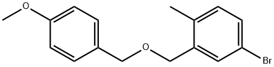 2-((4-methoxybenzyloxy)methyl)-4-bromo-1-methylbenzene 化学構造式