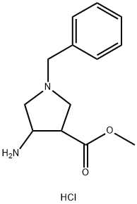 4-氨基-1-苄基吡咯烷-3-羧酸甲酯盐酸盐, 1801292-60-3, 结构式