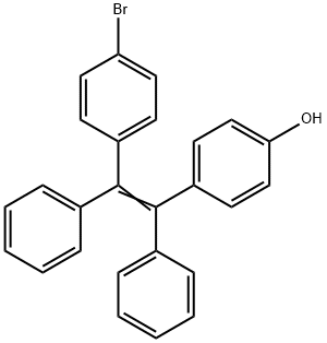 4-(2-(4-Bromophenyl)-1,2-diphenylvinyl)phenol Struktur
