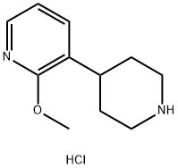 2-methoxy-3-(piperidin-4-yl)pyridine hydrochloride 结构式