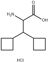 2-amino-3,3-dicyclobutylpropanoic acid hydrochloride Struktur