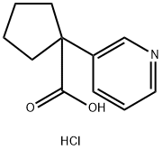 1-(吡啶-3-基)环戊烷-1-羧酸盐酸,1803584-05-5,结构式