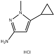5-cyclopropyl-1-methyl-1H-pyrazol-3-amine hydrochloride Struktur