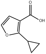 2-シクロプロピルフラン-3-カルボン酸 化学構造式