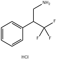 3,3,3-trifluoro-2-phenylpropan-1-amine hydrochloride Structure