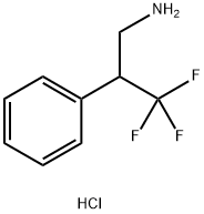 3,3,3-trifluoro-2-phenylpropan-1-amine hydrochloride Struktur