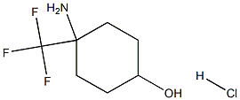 4-amino-4-(trifluoromethyl)cyclohexan-1-ol hydrochloride Structure