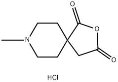 8-甲基-2-氧杂-8-氮杂螺[4.5]癸烷-1,3-二酮盐酸,1803608-59-4,结构式