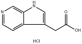 2-{1H-pyrrolo[2,3-c]pyridin-3-yl}acetic acid hydrochloride Struktur