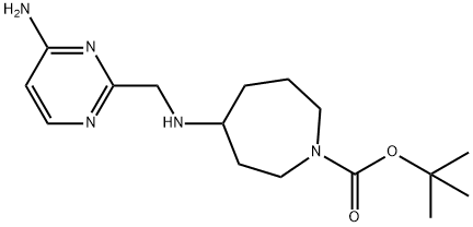 叔-丁基 4-{[(4-氨基嘧啶-2-基)甲基]氨基}吖庚环-1-甲酸基酯, 1803611-78-0, 结构式