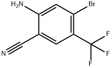 2-氨基-4-溴-5-(三氟甲基)苄腈 结构式