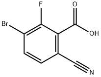 3-Bromo-6-cyano-2-fluorobenzoic acid Struktur