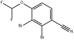 Benzonitrile, 2,3-dibromo-4-(difluoromethoxy)- 结构式