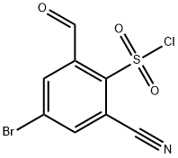 4-Bromo-2-cyano-6-formylbenzenesulfonyl chloride 结构式