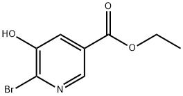 3-Pyridinecarboxylic acid, 6-bromo-5-hydroxy-, ethyl ester Struktur