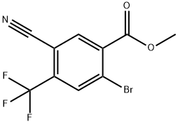 Methyl 2-bromo-5-cyano-4-(trifluoromethyl)benzoate Struktur