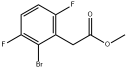 Methyl 2-bromo-3,6-difluorophenylacetate Structure