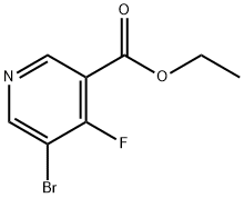 3-Pyridinecarboxylic acid, 5-bromo-4-fluoro-, ethyl ester 结构式
