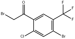 4'-Bromo-2'-chloro-5'-(trifluoromethyl)phenacyl bromide Structure