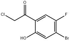 4'-Bromo-5'-fluoro-2'-hydroxyphenacyl chloride,1807034-31-6,结构式