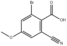 2-溴-6-氰基-4-甲氧基苯甲酸, 1807208-70-3, 结构式