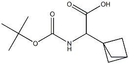 2-{bicyclo[1.1.1]pentan-1-yl}-2-{[(tert-butoxy)carbonyl]amino}acetic acid 化学構造式