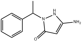 5-amino-2-(1-phenylethyl)-2,4-dihydro-3H-pyrazol-3-one 结构式