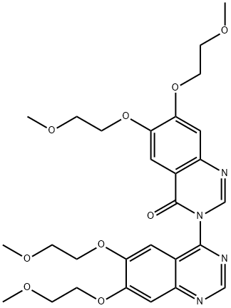 3-(6,7-bis(2-methoxyethoxy)quinazolin-4-yl)-6,7-bis(2-methoxyethoxy)quinazolin-4(3H)-one Structure