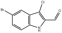 5-bromo-3-chloro-1H-indole-2-carbaldehyde 结构式