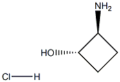 (1S,2S)-2-aminocyclobutan-1-ol hydrochloride 结构式