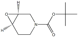 tert-butyl (1S,6R)-7-oxa-3-azabicyclo[4.1.0]heptane-3-carboxylate Structure