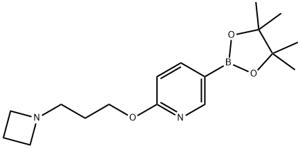 2-(3-(azetidin-1-yl)propoxy)-5-(4,4,5,5-tetramethyl-1,3,2-dioxaborolan-2-yl)pyridine Structure