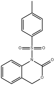 N-(4-Methylphenylsulfonyl)-1,4-dihydro-2H-3,1-benzoxazin-2-one 化学構造式