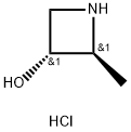 (2S,3R)-2-甲基氮杂环丁烷-3-醇盐酸盐, 1821740-20-8, 结构式