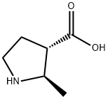 3-Pyrrolidinecarboxylic acid, 2-methyl-, (2R,3S)- Structure