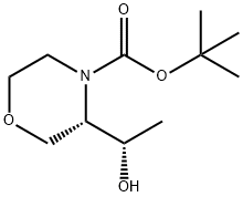 (S)-4-BOC-3-((S)-1-羟基乙基)吗啉 结构式