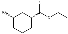 Cyclohexanecarboxylic acid, 3-hydroxy-, ethyl ester, (1R,3S)- Structure