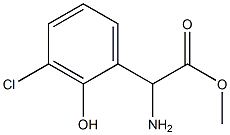 METHYL 2-AMINO-2-(3-CHLORO-2-HYDROXYPHENYL)ACETATE,1822446-62-7,结构式