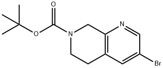 3-溴-5,8-二氢-1,7-萘啶-7(6H)-羧酸叔丁酯,1823228-83-6,结构式