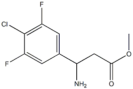 METHYL 3-AMINO-3-(4-CHLORO-3,5-DIFLUOROPHENYL)PROPANOATE Struktur