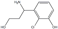 3-(1-AMINO-3-HYDROXYPROPYL)-2-CHLOROPHENOL,1823608-22-5,结构式