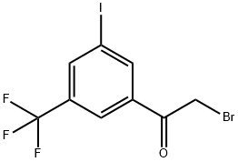 3-Iodo-5-(trifluoromethyl)phenacyl bromide 结构式