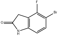5-bromo-4-fluoroindolin-2-one 结构式