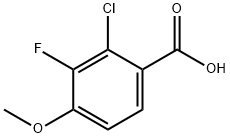 2-Chloro-3-fluoro-4-methoxybenzoic acid Struktur