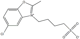 Benzoxazolium, 5-chloro-2-methyl-3-(4-sulfobutyl)-, inner salt Structure