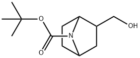 tert-butyl 2-(hydroxymethyl)-7-azabicyclo[2.2.1]heptane-7-carboxylate Struktur