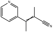 2-methyl-3-(pyridin-3-yl)but-2-enenitrile 化学構造式