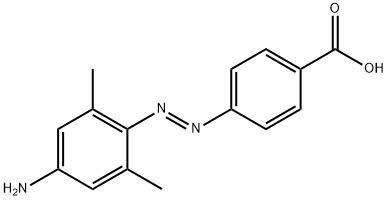 (E)-4-((4-amino-2,6-dimethylphenyl)diazenyl)benzoicacid 化学構造式